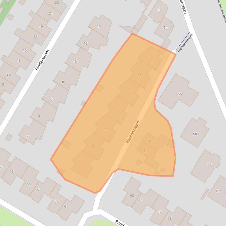 Kaart van postcodegebied 3903GK.