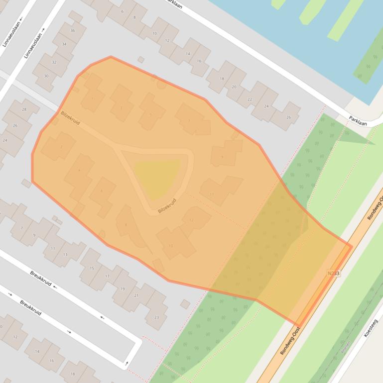 Kaart van postcodegebied 3903GN.