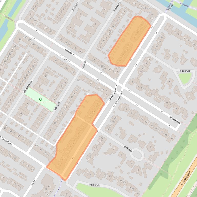 Kaart van postcodegebied 3903GR.