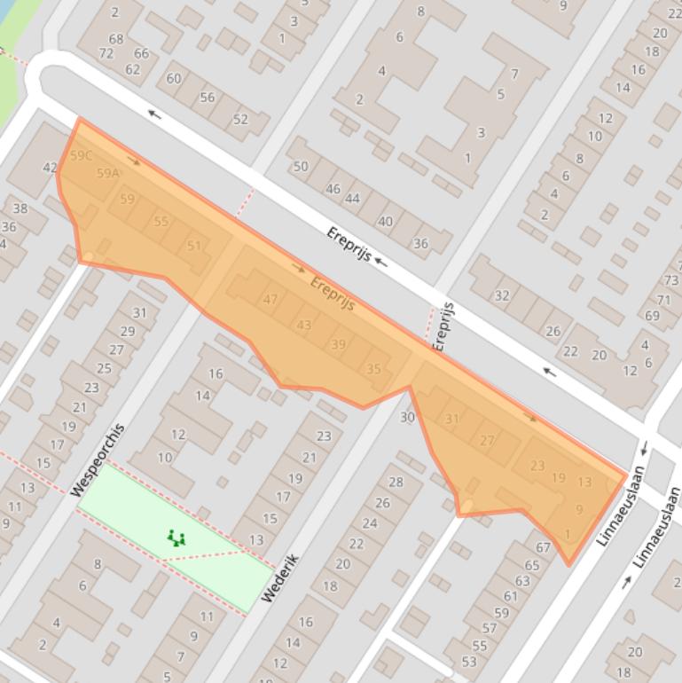 Kaart van postcodegebied 3903GV.