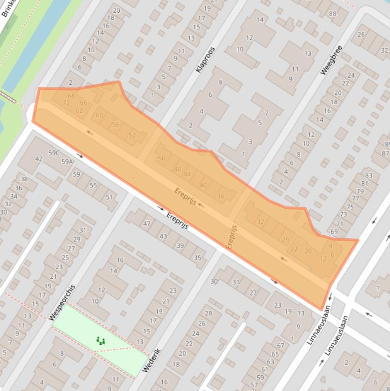 Kaart van postcodegebied 3903GW.