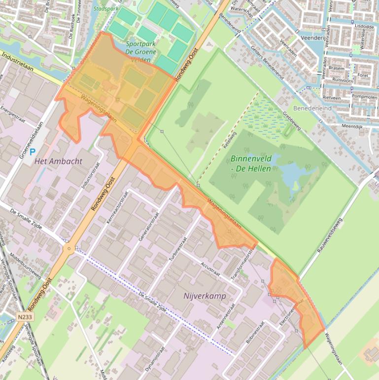 Kaart van postcodegebied 3903LA.