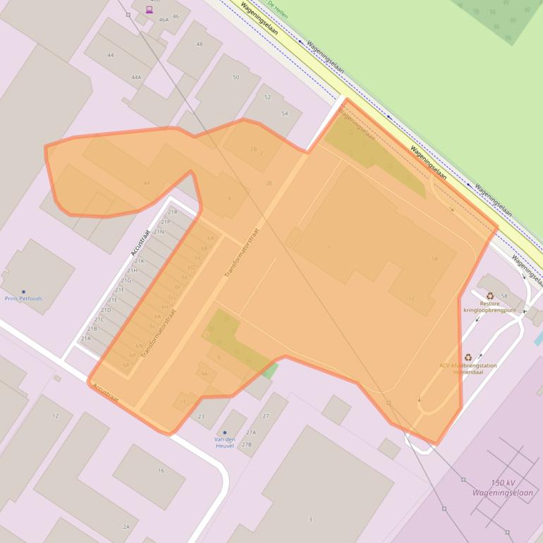 Kaart van postcodegebied 3903LT.