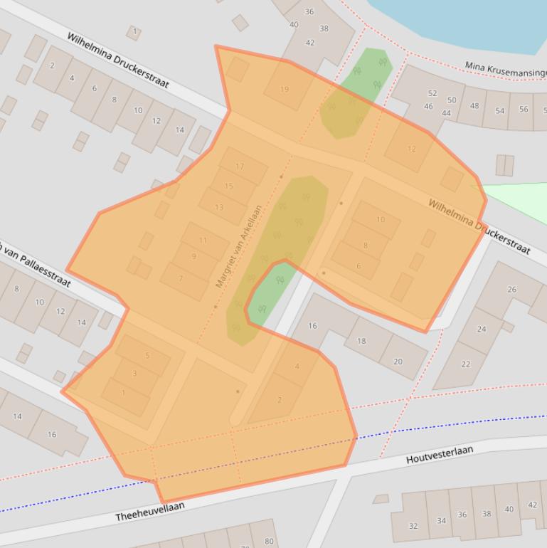 Kaart van postcodegebied 3903WP.