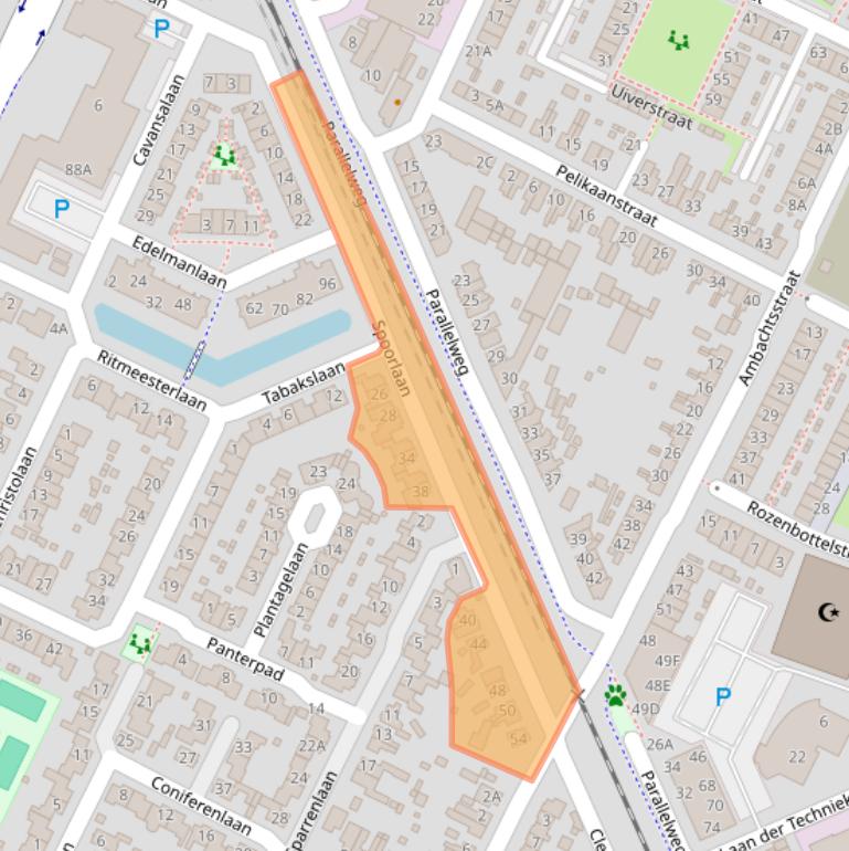 Kaart van postcodegebied 3903XB.