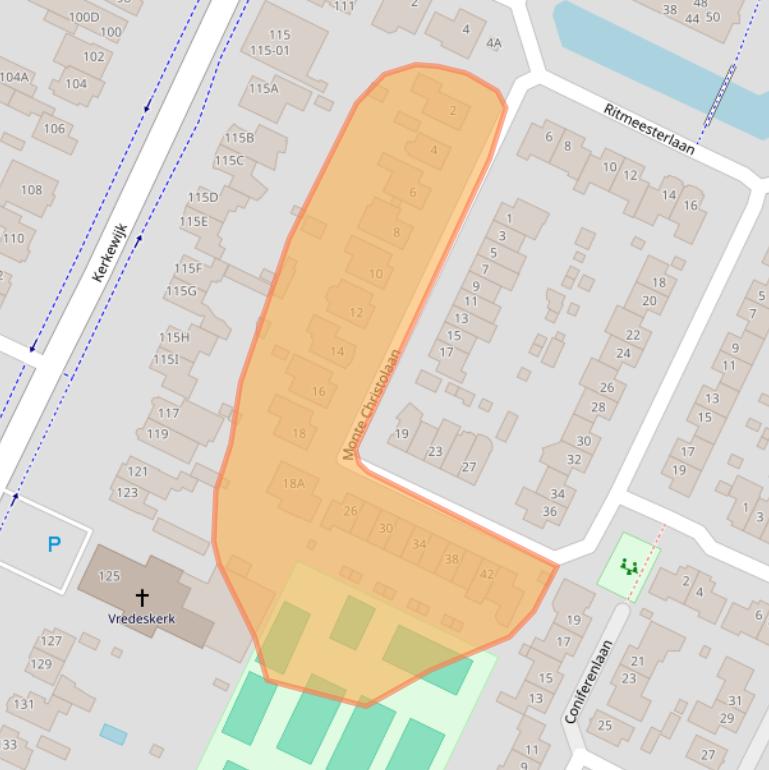 Kaart van postcodegebied 3903XJ.