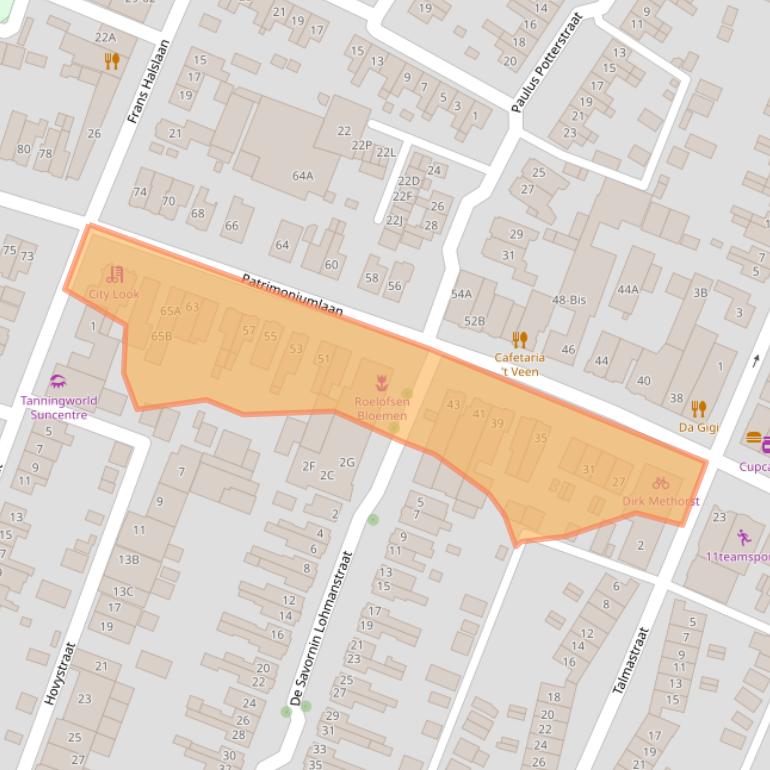 Kaart van postcodegebied 3904AB.