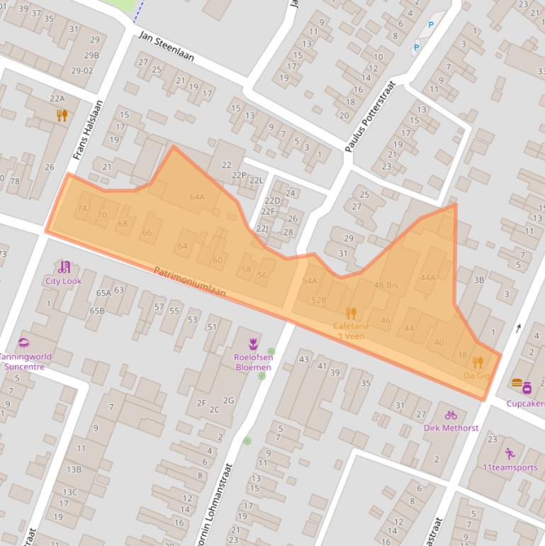 Kaart van postcodegebied 3904AE.