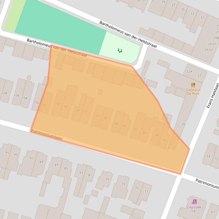 Kaart van postcodegebied 3904AG.