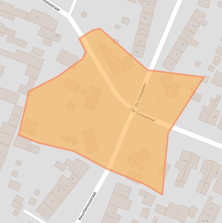 Kaart van postcodegebied 3904BC.