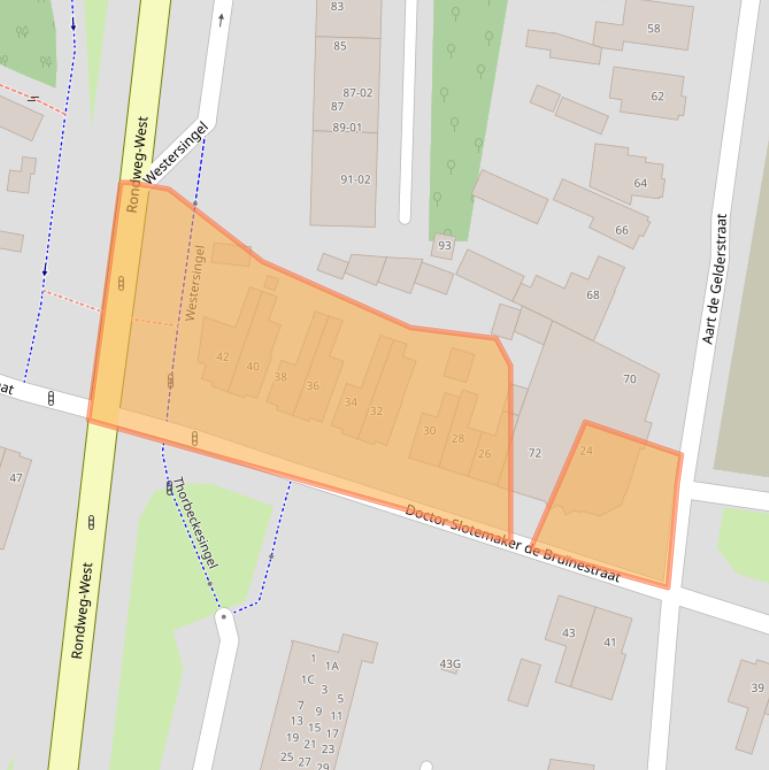 Kaart van postcodegebied 3904CD.