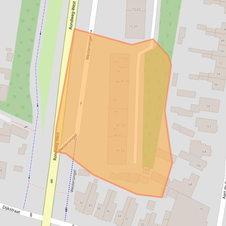 Kaart van postcodegebied 3904CN.