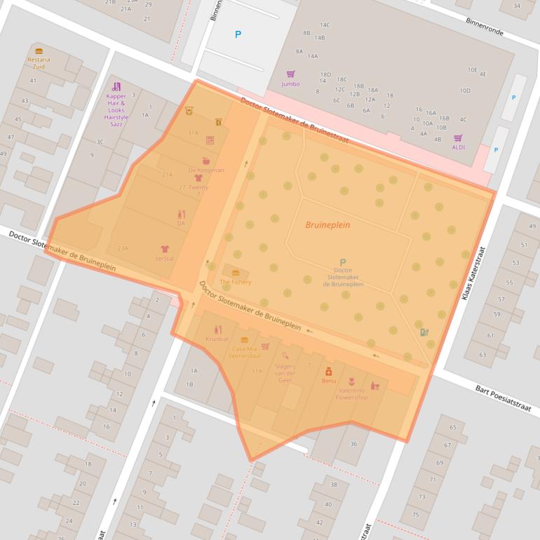 Kaart van postcodegebied 3904CX.