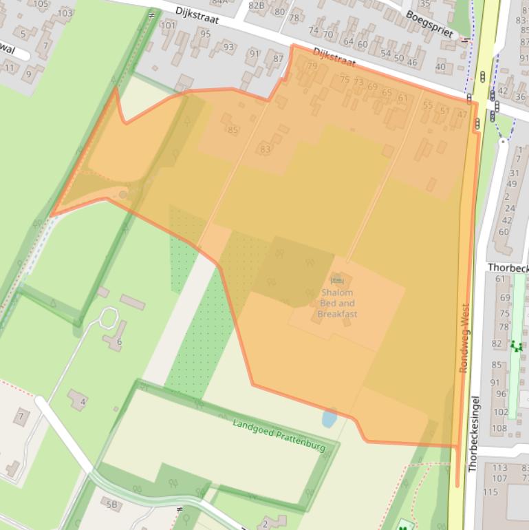 Kaart van postcodegebied 3904DA.