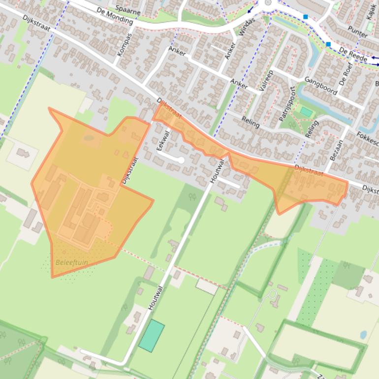 Kaart van postcodegebied 3904DB.