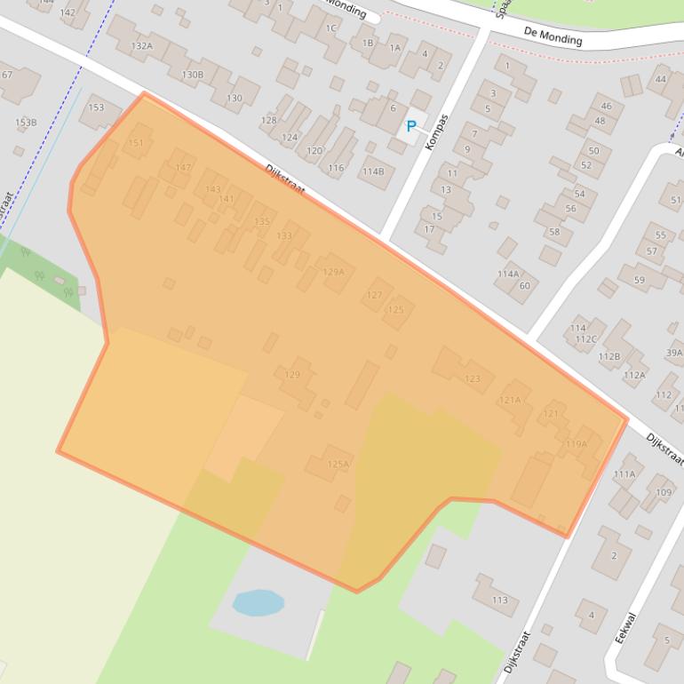 Kaart van postcodegebied 3904DC.