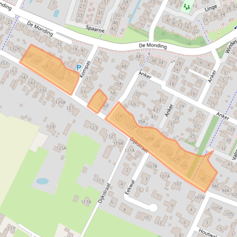 Kaart van postcodegebied 3904DJ.