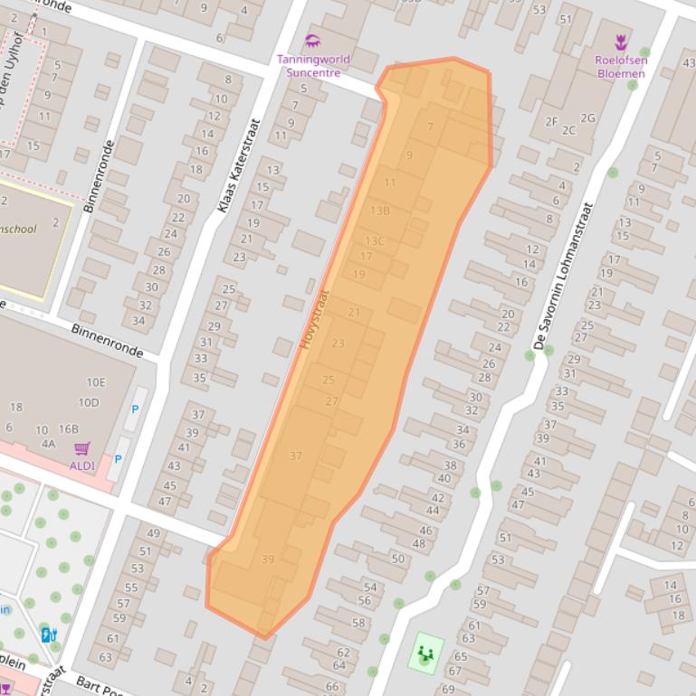 Kaart van postcodegebied 3904DZ.