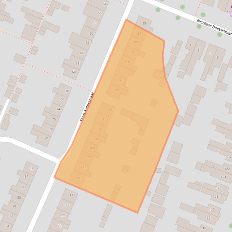 Kaart van postcodegebied 3904EC.