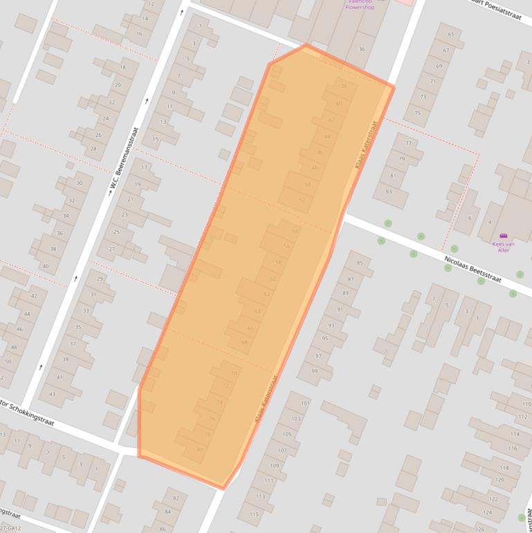 Kaart van postcodegebied 3904EG.