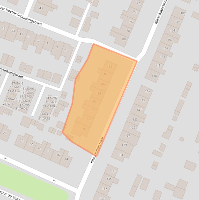 Kaart van postcodegebied 3904EH.