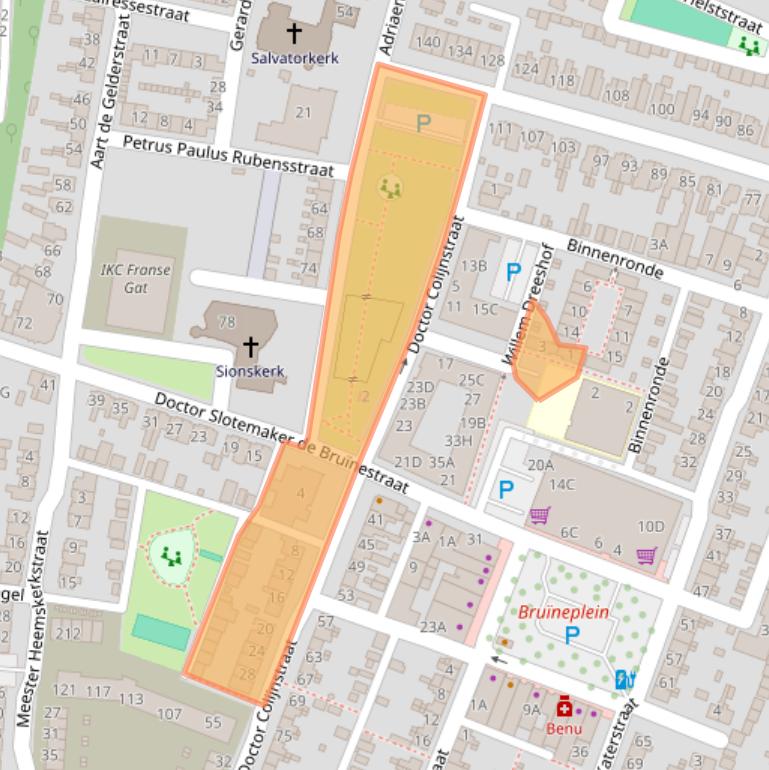 Kaart van postcodegebied 3904ES.