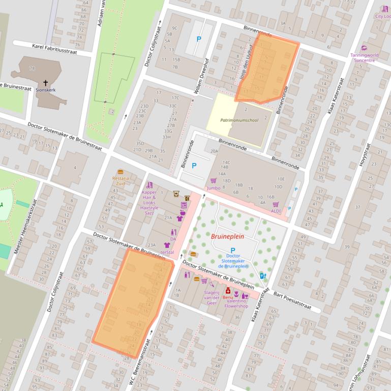 Kaart van postcodegebied 3904EW.