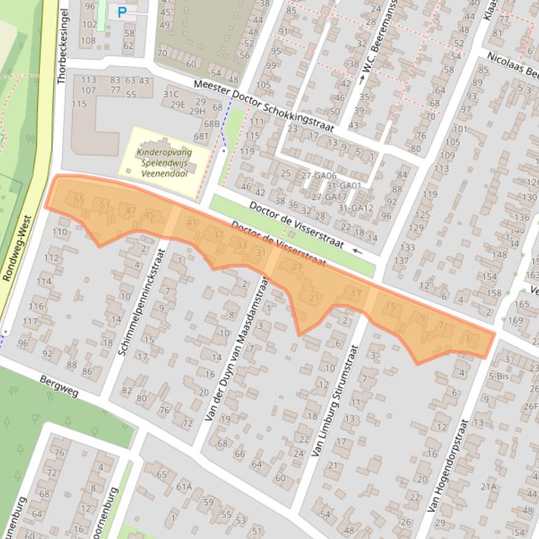 Kaart van postcodegebied 3904GE.