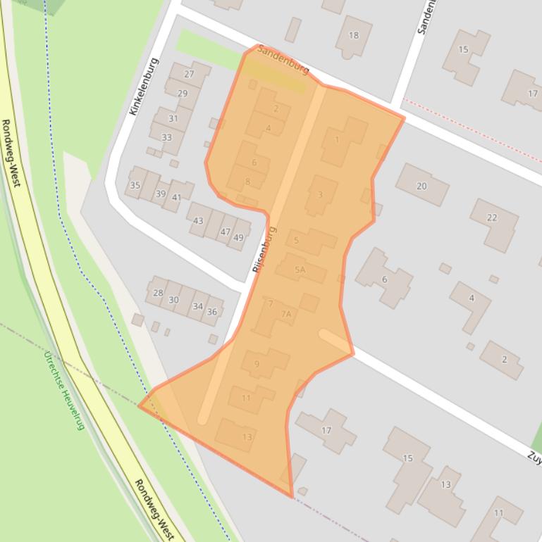 Kaart van postcodegebied 3904HV.