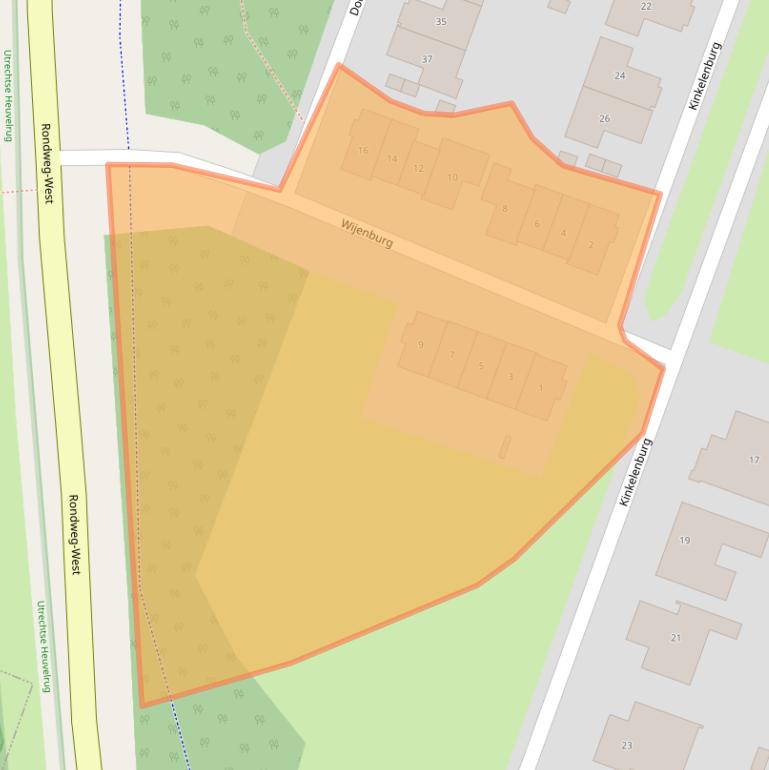 Kaart van postcodegebied 3904HW.