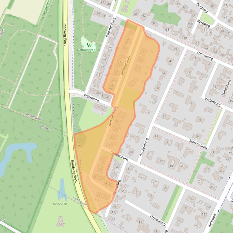 Kaart van postcodegebied 3904HZ.