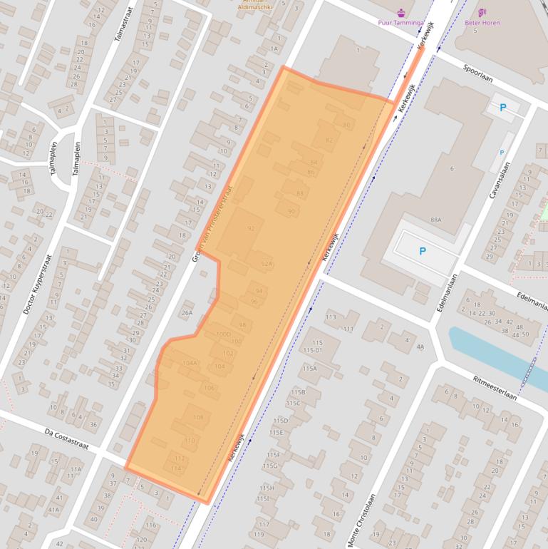 Kaart van postcodegebied 3904JG.