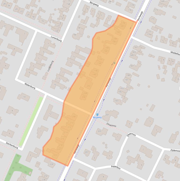 Kaart van postcodegebied 3904JK.