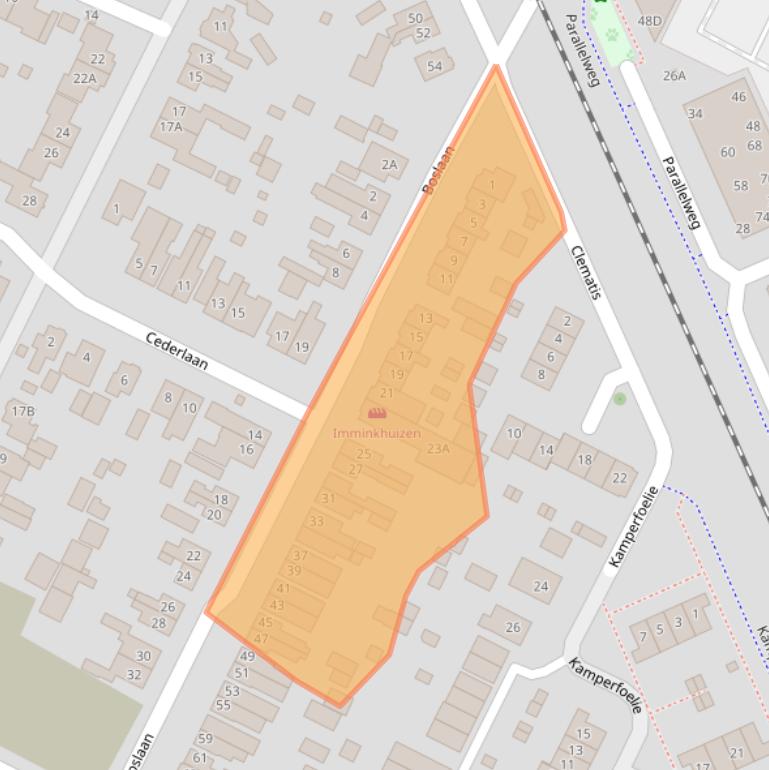 Kaart van postcodegebied 3904KD.