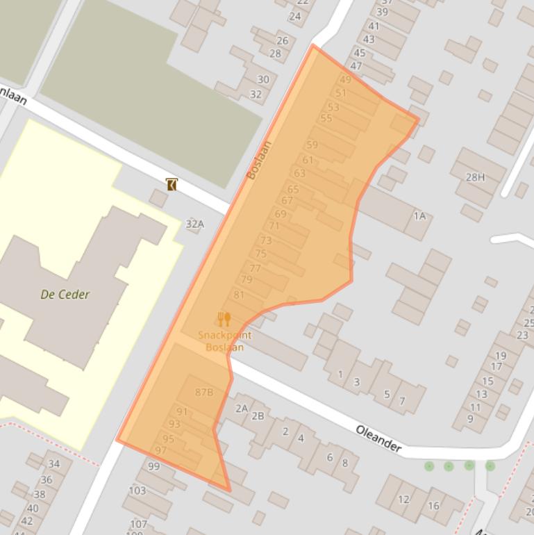 Kaart van postcodegebied 3904KE.