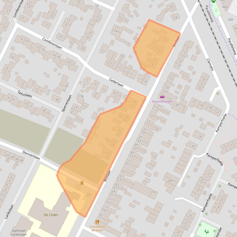 Kaart van postcodegebied 3904KH.