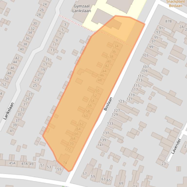 Kaart van postcodegebied 3904KJ.