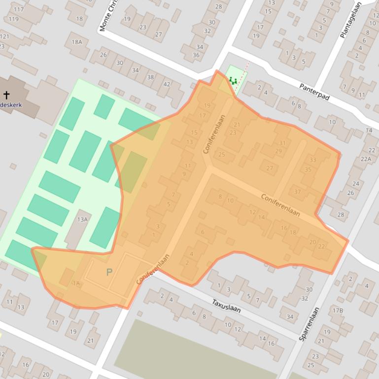 Kaart van postcodegebied 3904KR.
