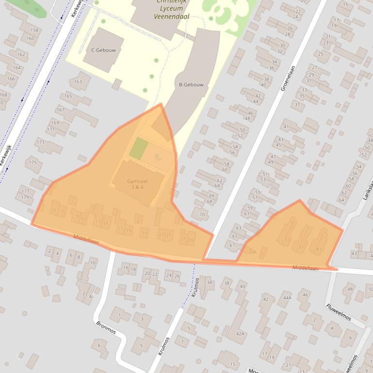 Kaart van postcodegebied 3904LD.