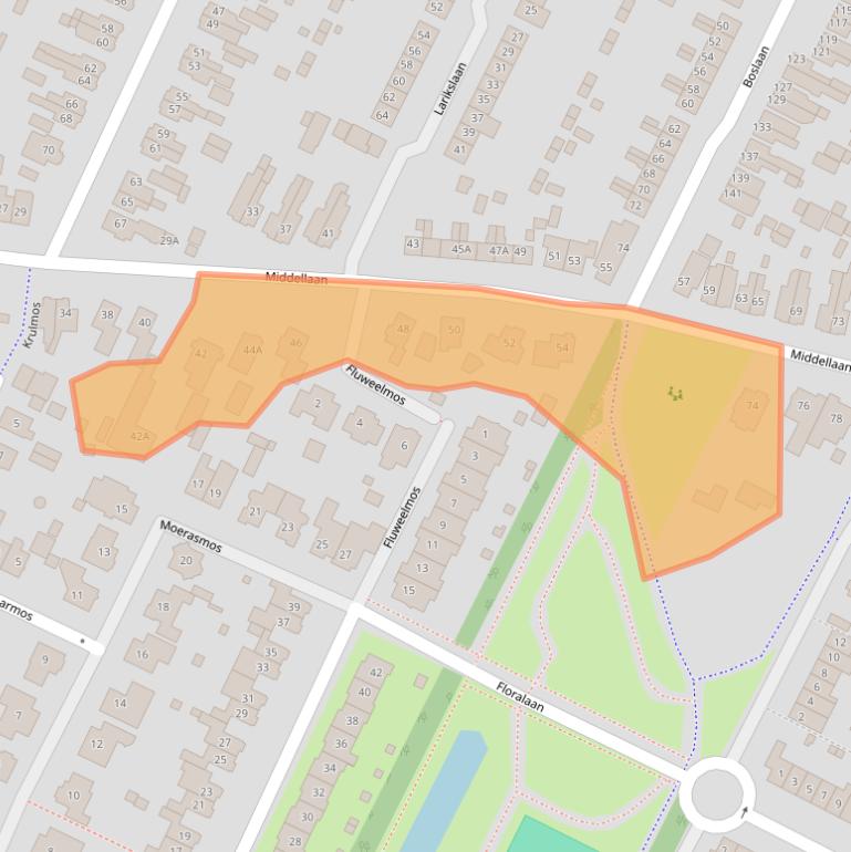 Kaart van postcodegebied 3904LJ.