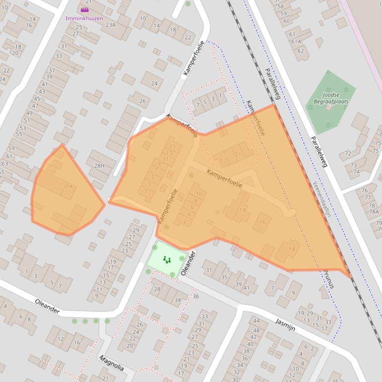 Kaart van postcodegebied 3904LP.