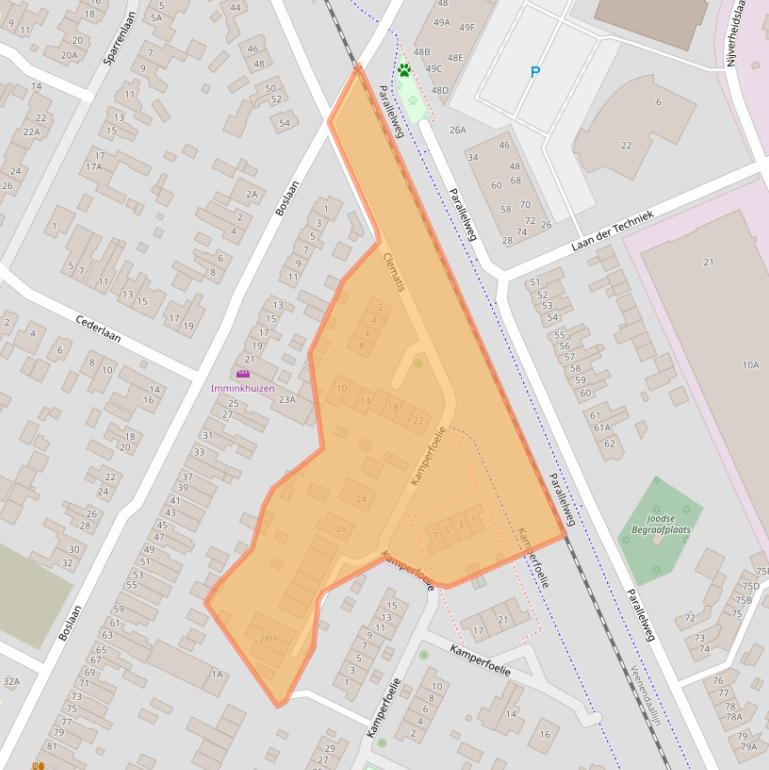 Kaart van postcodegebied 3904LR.