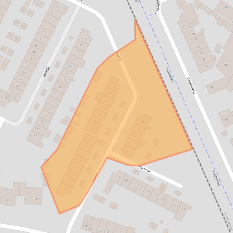 Kaart van postcodegebied 3904LV.