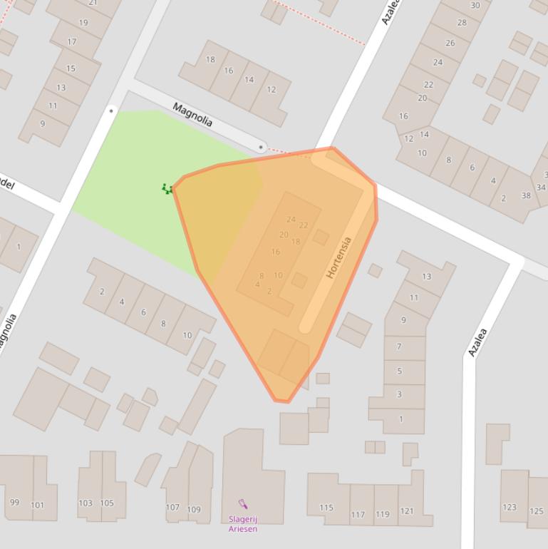 Kaart van postcodegebied 3904LW.