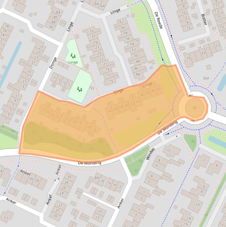 Kaart van postcodegebied 3904NB.