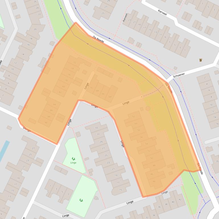 Kaart van postcodegebied 3904NC.
