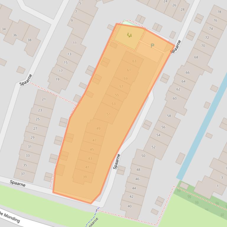 Kaart van postcodegebied 3904NG.