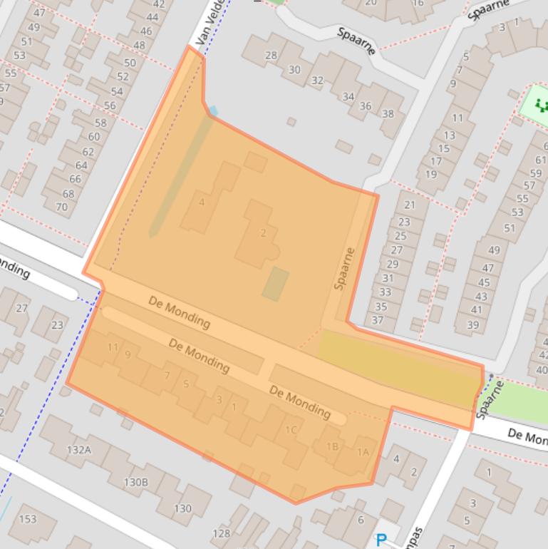 Kaart van postcodegebied 3904NW.