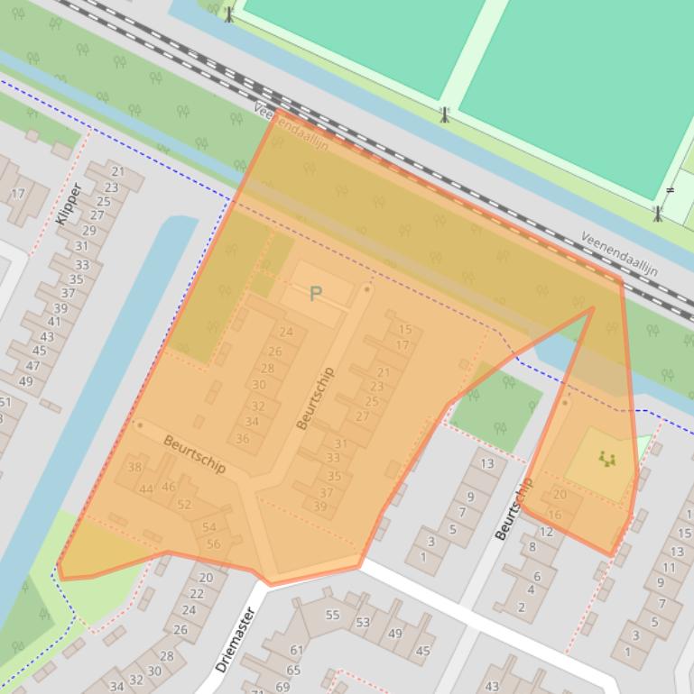 Kaart van postcodegebied 3904RG.