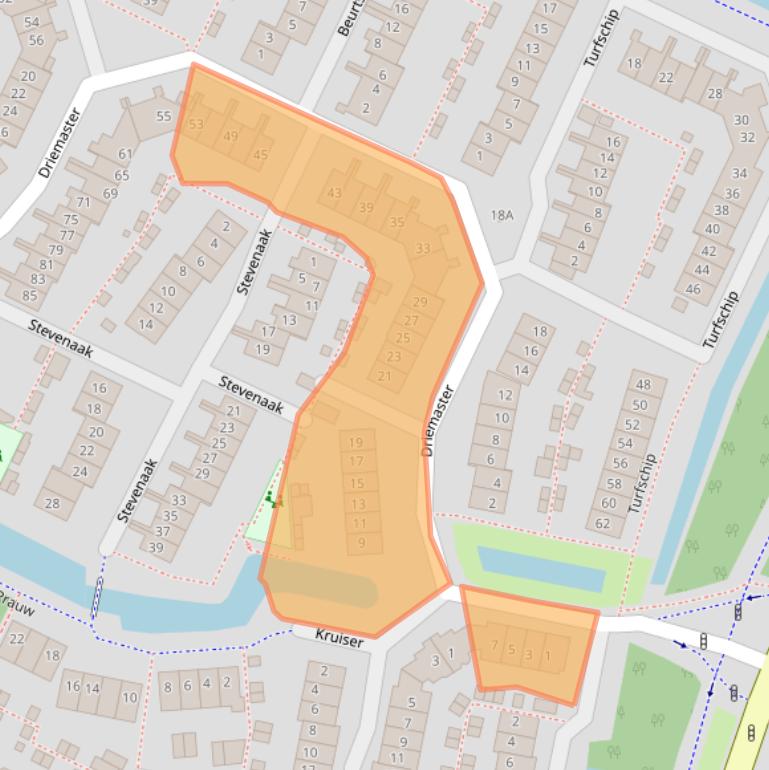 Kaart van postcodegebied 3904RH.